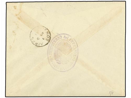 ✉ PARAGUAY. 1893. ASUNCIÓN a BUENOS AIRES. 10 cts. lila, hab