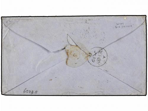 ✉ AUSTRALIA. 1864. GEELONG (Victoria) to GREAT BRITAIN. 6 p.