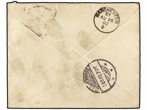 ✉ AUSTRALIA. 1902. MELBOURNE (Victoria) to MANCHESTER. 1/2 d