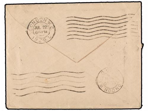 ¿ AUSTRALIA. 1929. SHIP ROOM to LONDON. 1 1/2 d. redirected