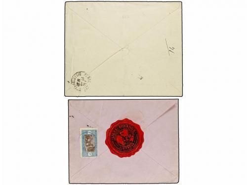 ✉ SENEGAL. 1932-35. 2 cartas certificadas, preciosos franque