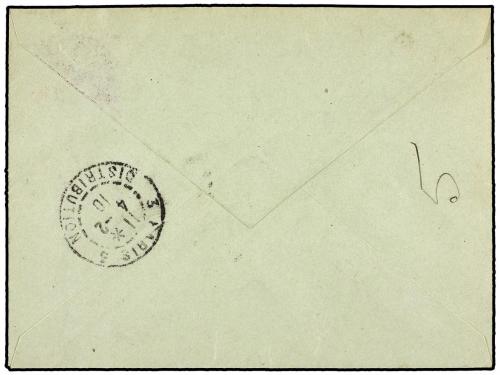 ✉ TUNEZ. 1910. SOUSSE a FRANCIA. Entero postal de 10 cts. s.