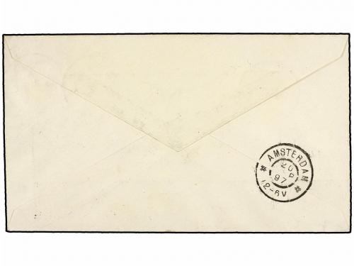 ✉ CHILE. 1897. VALPARAÍSO a HOLANDA. Entero postal de 10 cts