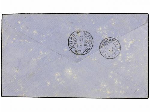 ✉ CHILE. 1895. VILOS a TALCAHUANO. Entero postal de 10 cts. 