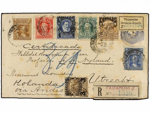 ¿ CHILE. 1905. VALPARAÍSO a HOLANDA. Entero postal de 10 cts