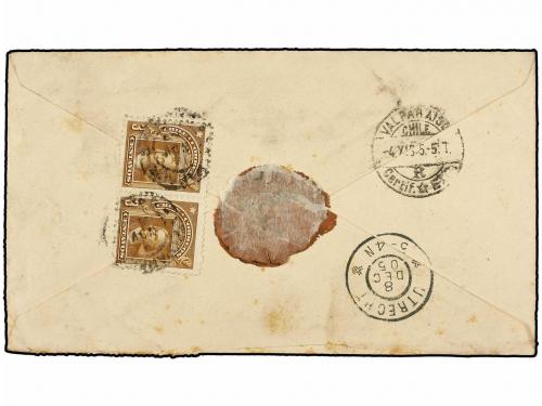 ¿ CHILE. 1905. VALPARAÍSO a HOLANDA. Entero postal de 10 cts