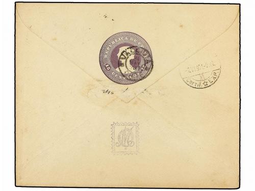 ✉ CHILE. 1901. VALDIVIA a VALPARAÍSO. Entero postal de certi