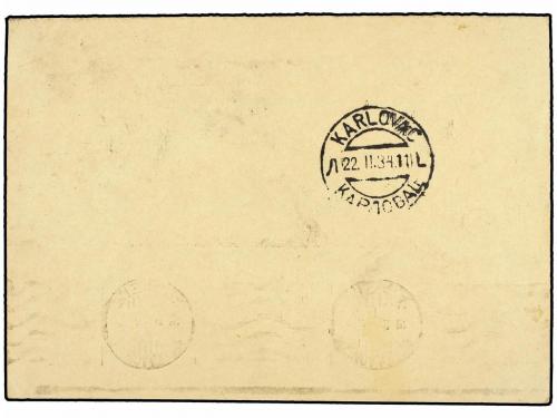 ✉ YUGOSLAVIA. 1934. GREECE to YOGOSLAVIA. 1 d. + 1 d. Double