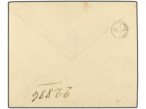 ✉ PARAGUAY. 1893. ASUNCIÓN a B. AIRES. Doble con membrete MI