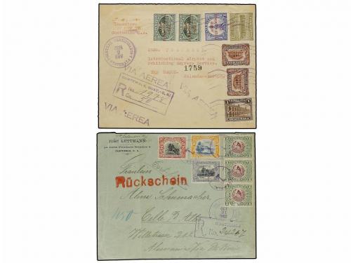 ✉ GUATEMALA. 1902-38. Conjunto de 8 cartas al exterior la ma