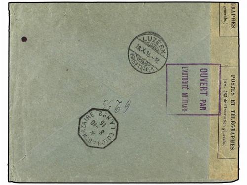 ✉ MARTINICA. 1915. FORT DE FRANCE a SUIZA. 5 cts., 10 cts. y