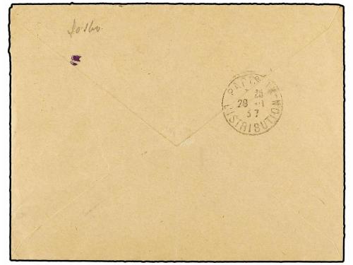 ¿ CAMERUN. 1937. KRIBI a FRANCIA. Precioso franqueo, carta c