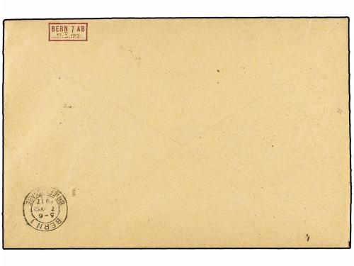 ¿ CAMERUN. 1917. DUALA a SUIZA Precioso franqueo, carta cert