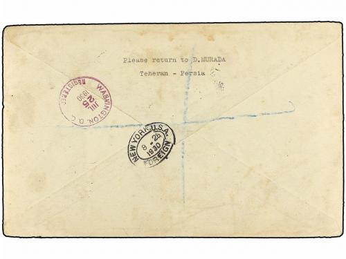 ¿ IRAN. 1930 (6-VIII). TEHERAN to USA. AIR MAIL. Spectacular