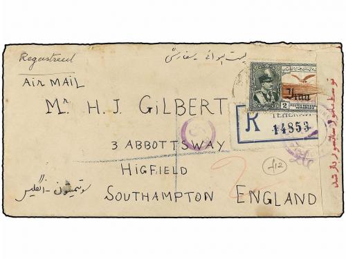 ✉ IRAN. 1945. TEHERAN to GREAT BRITAIN. AIR MAIL. Russian ce