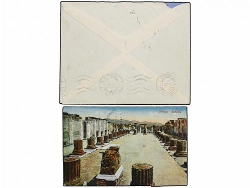 ✉ TUNEZ. 1923-30. Carta y tarjeta postal tasadas a la llegad