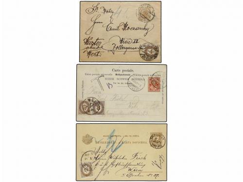 ✉ AUSTRIA. 1900-1907. Conjunto de 7 cartas o tarjetas, tasad