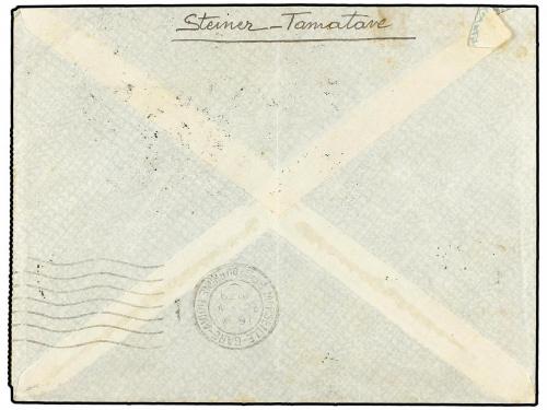 ✉ MADAGASCAR. 1939. TAMATAVE a FRANCIA. 90 cts. y 1,50 fr. (