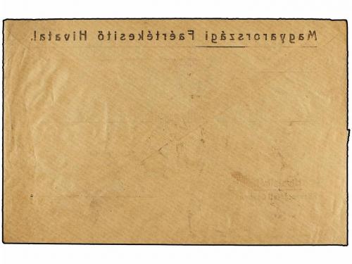 ✉ HUNGRIA. 1919. HIVATAL a BUDAPEST. Tasado a la llegada con