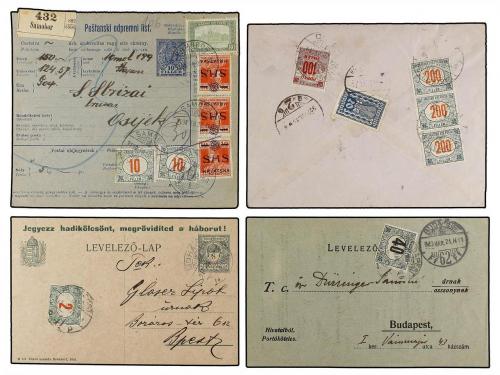 ✉ HUNGRIA. 1914-25. Conjunto de 12 cartas o tarjetas circula