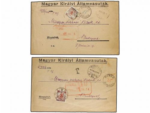 ✉ HUNGRIA. 1910-25. Conjunto de 8 cartas o tarjetas circulad