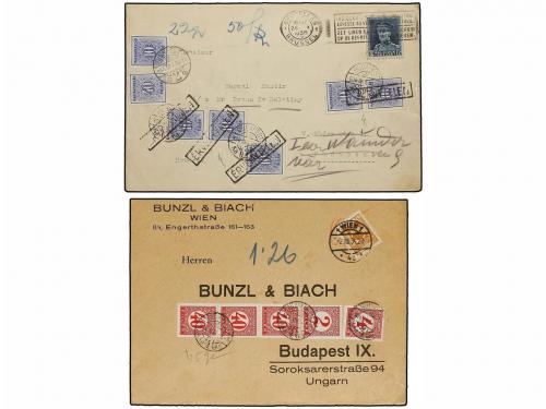 ✉ HUNGRIA. 1911-1936. Conjunto de 8 cartas o tarjetas circul