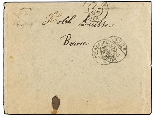 ✉ SUIZA. 1909. BERN a FRANCIA. Entero postal de 10 cts. rojo