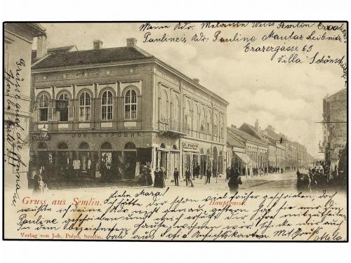 ✉ BULGARIA. 1899. ZEMUN (Hungría) a SOFÍA. Tarjeta postal co