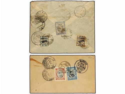 ✉ IRAN. 1929-32. AIR MAIL. Group of 5 covers to INDIA with d