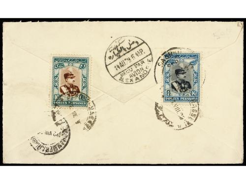 ✉ IRAN. Mi. 587, 590. 1929. Cover sent to GREAT BRITAIN. AIR