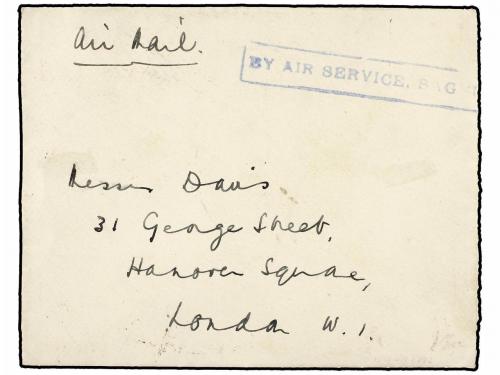 ¿ IRAN. 1928 (26-VI). ISLAMABAD to LONDRES. AIR MAIL. 6 ch.
