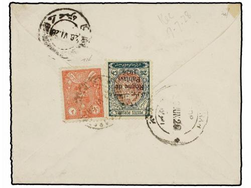 ¿ IRAN. 1928 (26-VI). ISLAMABAD to LONDRES. AIR MAIL. 6 ch.