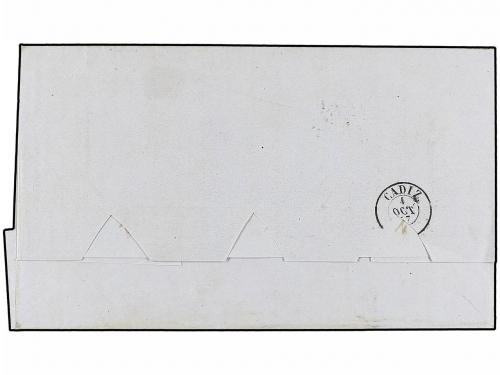 ✉ GIBRALTAR. Ed. 48 (4). 1857. GIBRALTAR a CÁDIZ por vía mar
