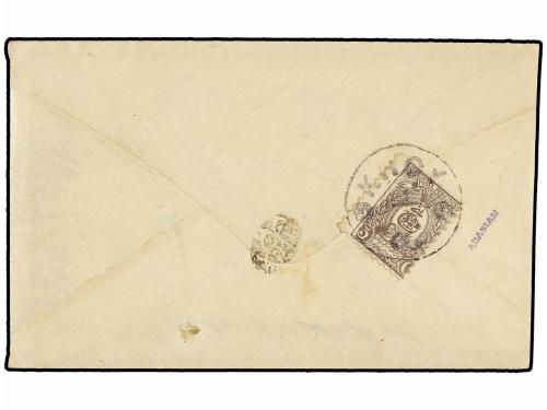 ¿ IRAN. (1889 ca.). 5 ch. violeta on reverse of small envelo