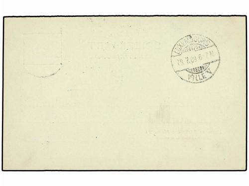 ✉ LUXEMBURGO. 1909. ZUTPHEN a LUXEMBURGO. Entero postal dobl