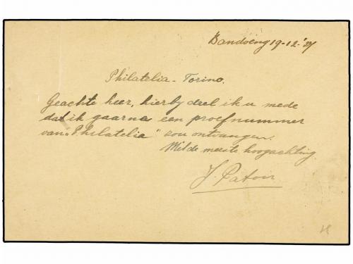 ✉ INDIA HOLANDESA. 1927. BANDOENG to ITALY. 7 1/2 cent. brow