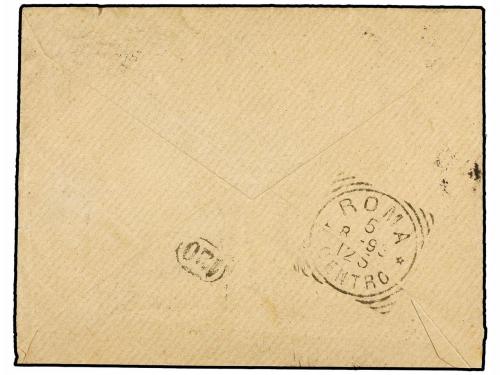 ✉ ALEMANIA. 1893. HILDESHEIM to ROME. 10 pf. rose, taxed on 