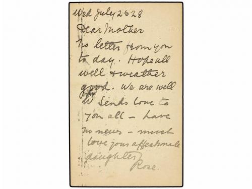 ✉ AFRICA DEL SUR. 1928. JOHANNESBURG to ENGLAND. 1 d. orange