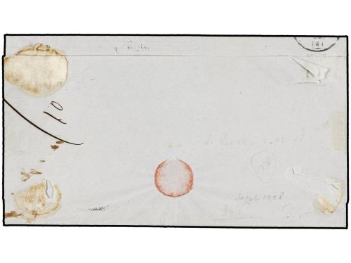 ✉ ESPAÑA. Ed. 80 (2). 1866. GIBRALTAR a MADRID. 2 cuartos ro