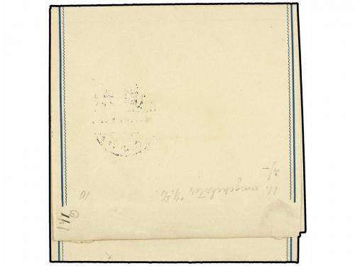 ✉ DINAMARCA. 1921. AABENRAA. Faja de prensa de 4 ore azul co