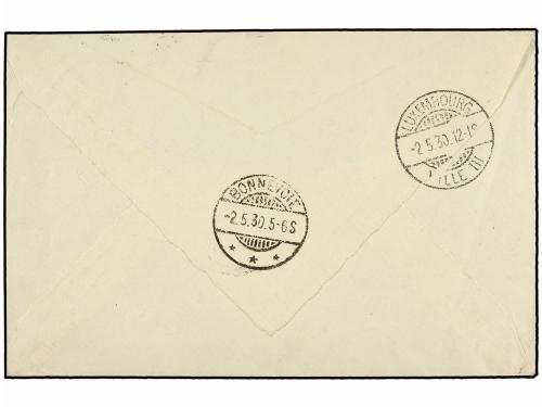 ✉ LUXEMBURGO. 1930. KOLN (Alemania) a BONNEVOIE (Luxemburgo)