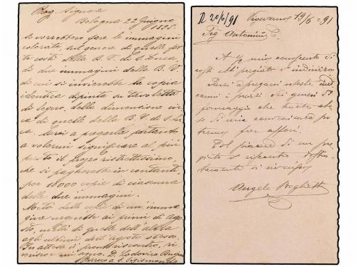 ✉ ITALIA. 1891-95. 2 Enteros postales de 7 1/2 cts. y 15 cts