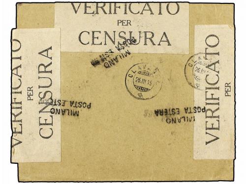 ✉ ITALIA: DALMACIA. 1919. DALMAZIA (Ocup. italiana) a SUIZA.