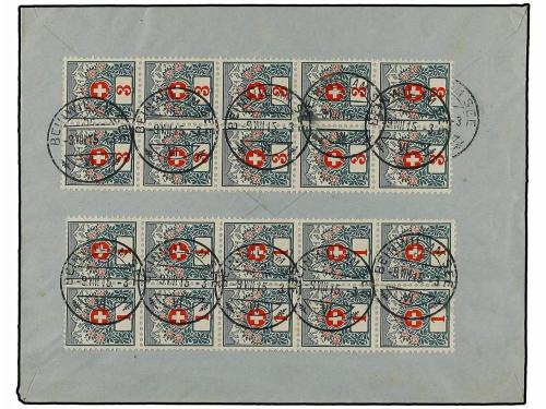 ✉ SUIZA. 1915. AMSTERDAM to BEINWILL. 3 cts. green, taxed on