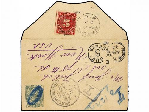 ✉ EGIPTO. 1907. Entero postal de 5 cts. de PORT SAID enviado