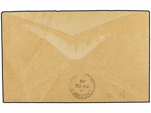 ✉ SANTA LUCIA. 1932. ST. HELENA to CASTRIES. 1/2 p. black an