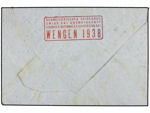 ✉ PALESTINA. 1937. WENGEN (Switzerland) to TEL AVIV. 40 on 9