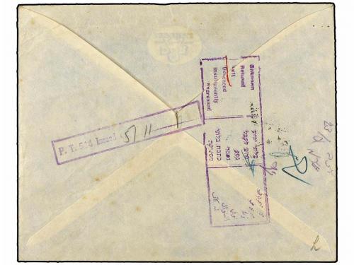 ✉ PALESTINA. 1942. JERUSALEM to TEL AVIV. RED CROSS envelope