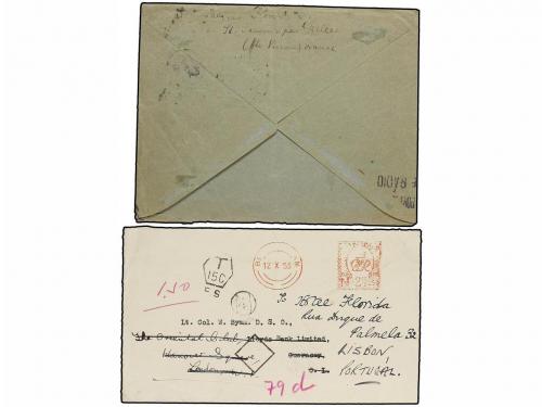 ✉ PORTUGAL. 1940-53. Dos cartas procedentes de GRAN BRETAÑA 