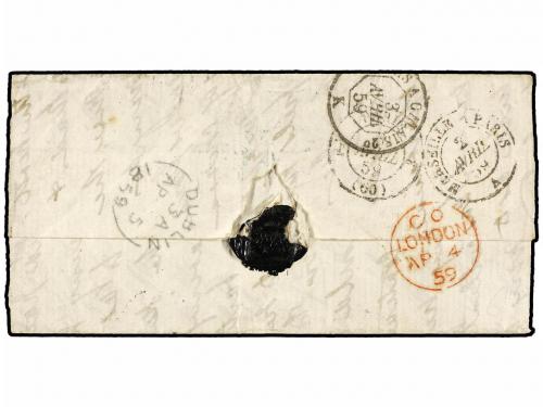 ✉ ITALIA ANTIGUOS ESTADOS: ESTADOS PONTIFICIOS. 1859. ROMA a